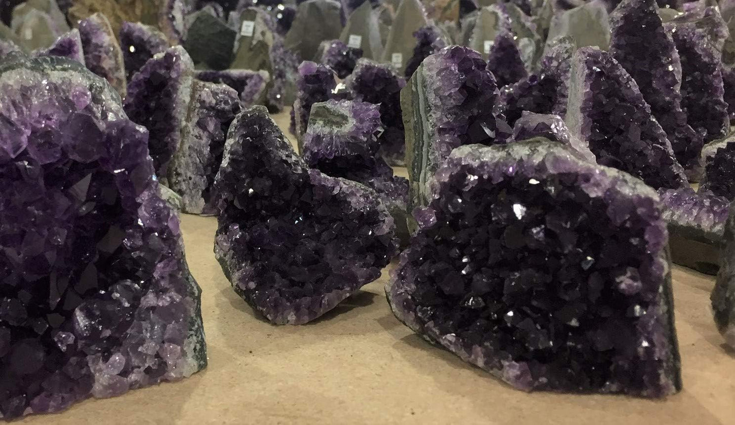 Extreme Rocks & Fossils Amethyst Cluster - 3 to 3.5 pounds of Powerful, deep Purple Crystals.